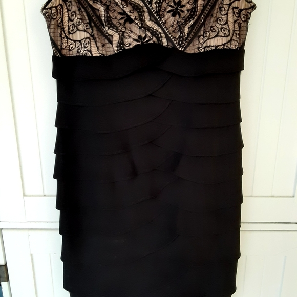 Jessica Howard Black Lace Sleeveless Cocktail Dress, Size 12P - Picture 3 of 11